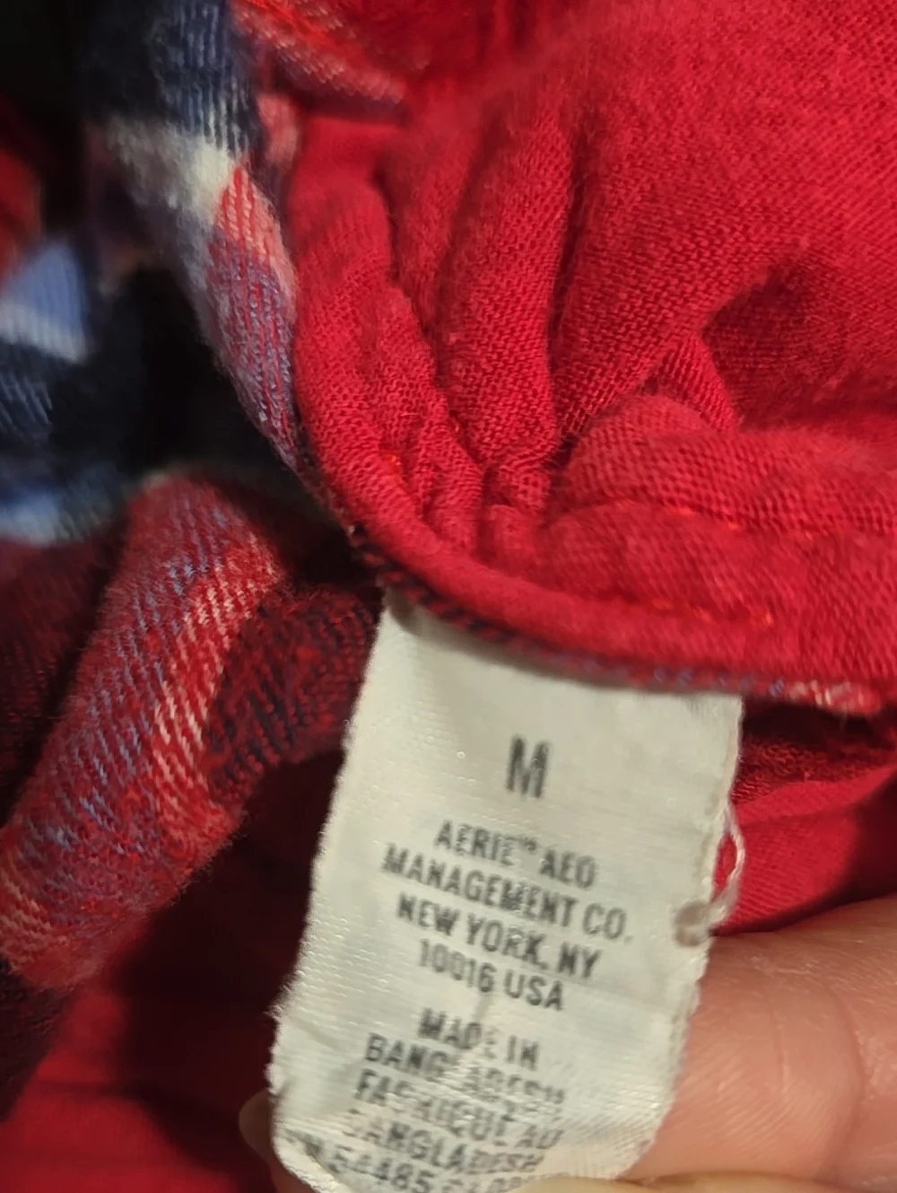 Aerie Red Plaid Flannel Pajama Pants Comfy Lounge Sleepwear Drawstring Size M
